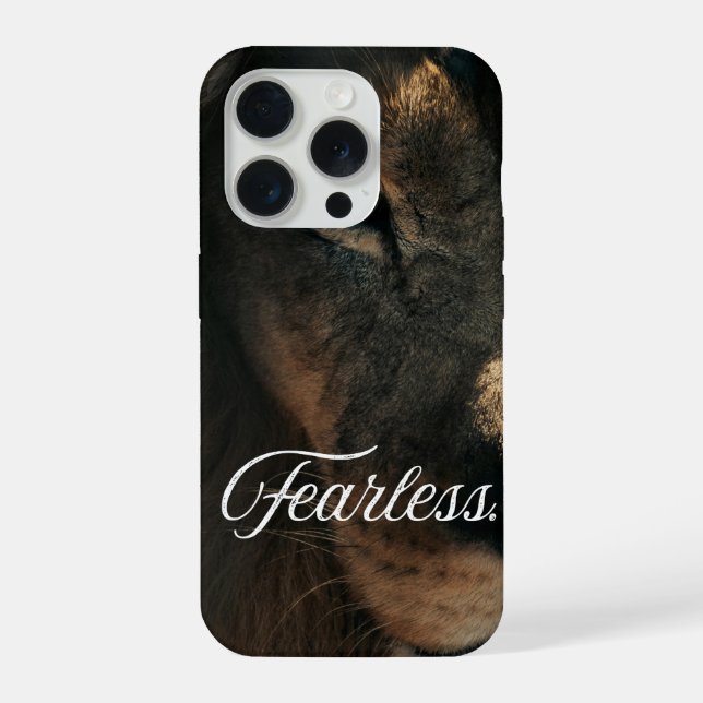 Olho de Leão Corajoso Força e Coragem iPhone/Samsu (Verso)