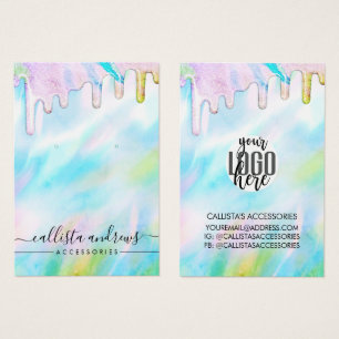 Olho de logotipo das gotas holográficas verdes do 