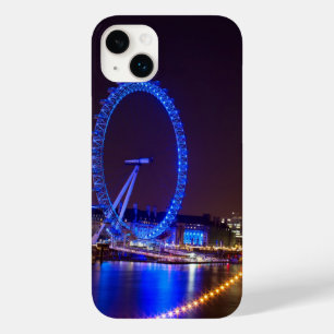 Olho de Londres azul na noite
