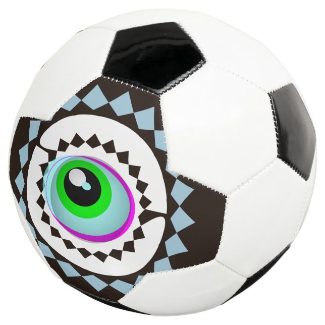 Olho de Monstro na Bola de Futebol Assustadora (Três quartos)
