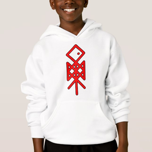 Olho de Odin Viking Bindrune Kid's Pullover Hoodie (Frente)