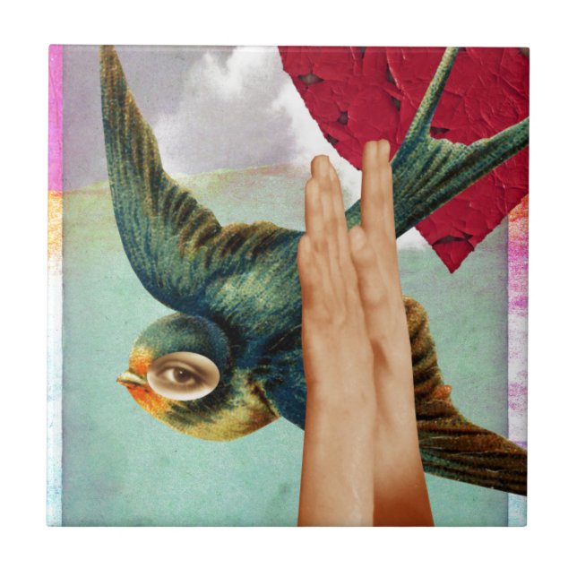 Olho do Beholder, Colagem digital de Abstrato (Frente)