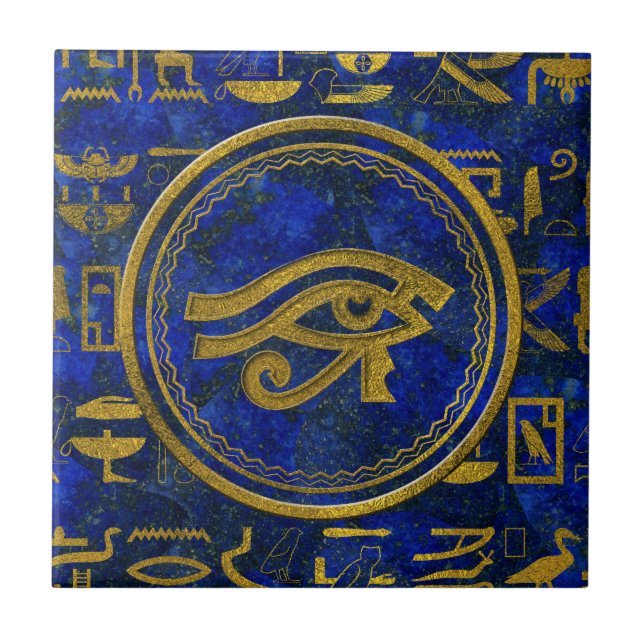 Olho egípcio do Lazuli de Horus - de Wadjet Lapis (Frente)