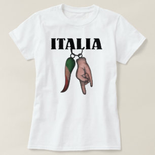 OLHO MAU DA CAMISA ITALIANA DO CHIFRE T, CORNO