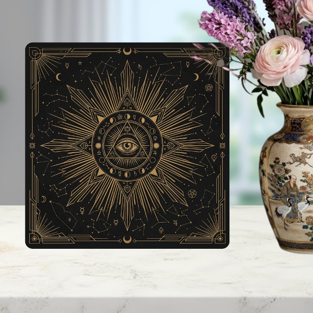 Olho Místico Constelações Celestiais Design Dourad (Criador carregado)