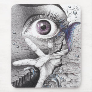 Olho Mousepad de tiragem surreal da "natação"