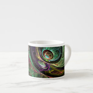 Olho para eye a caneca do café da arte abstracta
