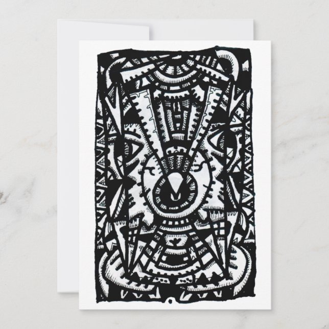 Olho. Placa plana de desenho em tinta (Frente)