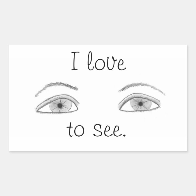 Olhos - Adoro ver, adesivos (Frente)