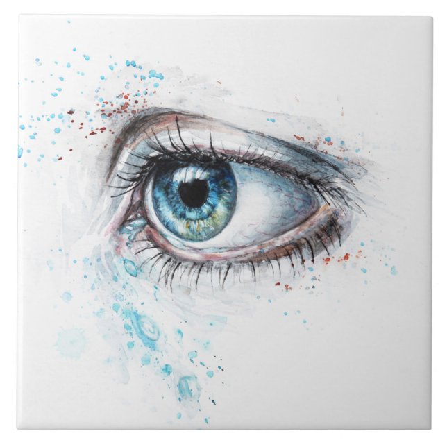 Olhos Azuis em Choro (tristeza, simpatia e depress (Frente)