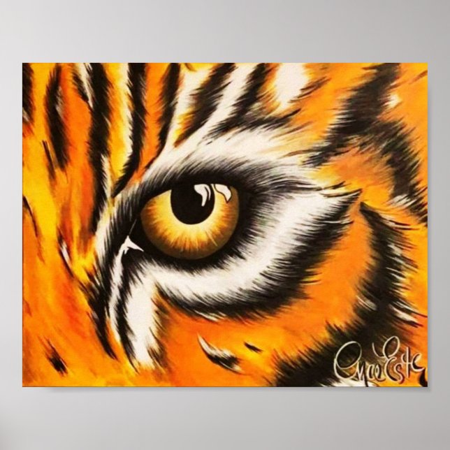 Olhos da arte Impressão Tiger 8x10 de Noel Estes (Frente)
