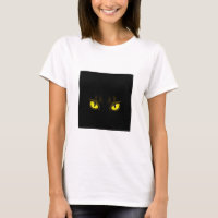 Olhos de Gato Assombrados - Camiseta de Mulher do