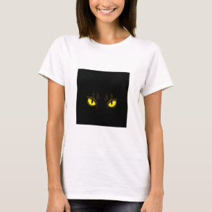 Olhos de Gato Assombrados - Camiseta de Mulher do