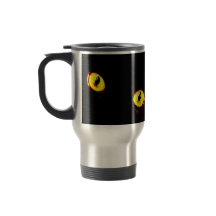 Olhos de gato caneca de viagem de aço inoxidável
