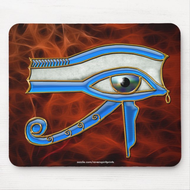OLHOS DE HORUS, WADJET Egípcio Mousepad (Frente)