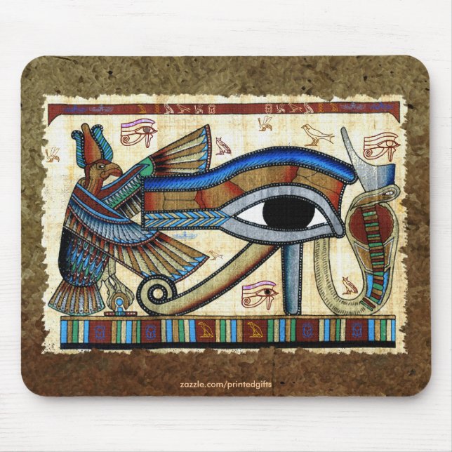 OLHOS DE HORUS, WADJET Egípcio Mousepad (Frente)