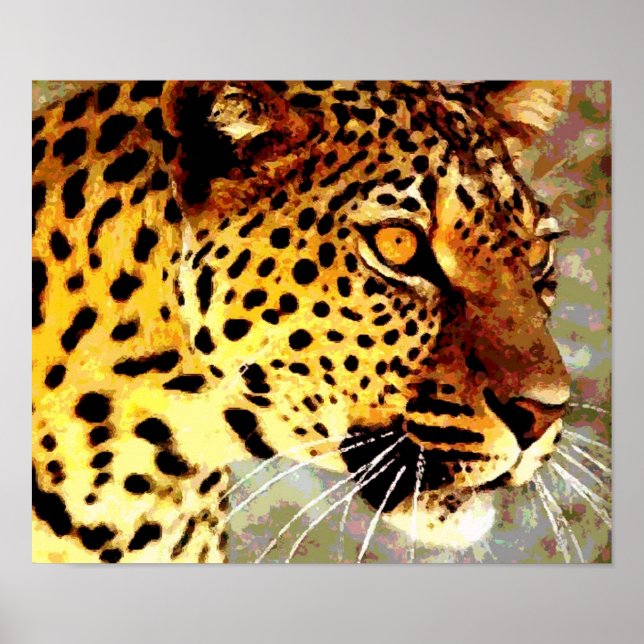Olhos de Leopard Poster Impressão (Frente)