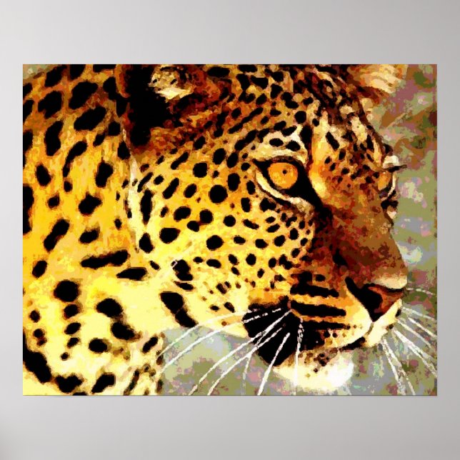 Olhos de Leopard Poster Impressão (Frente)