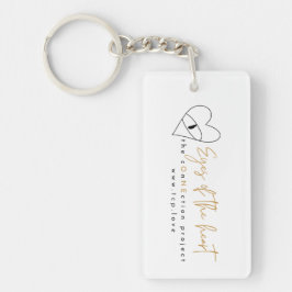 Olhos do chaveiro de acrílico do coração