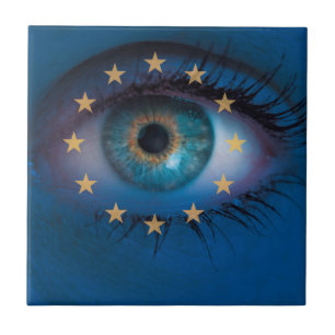 Olhos em volta do conceito de fundo de bandeira da