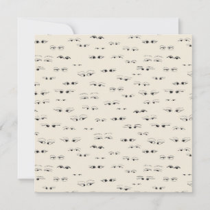 Olhos engraçados desenho de tinta padrão de arte