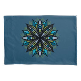 Olhos Estranhos, Mandala Art - Azul-Flor Trippy Ve