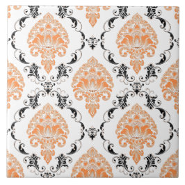 Olhos pegando padrão clássico vitoriano laranja