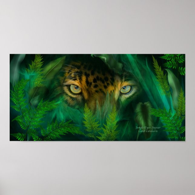 Olhos Selvagens - Poster de Arte Jaguar/Impressão (Frente)