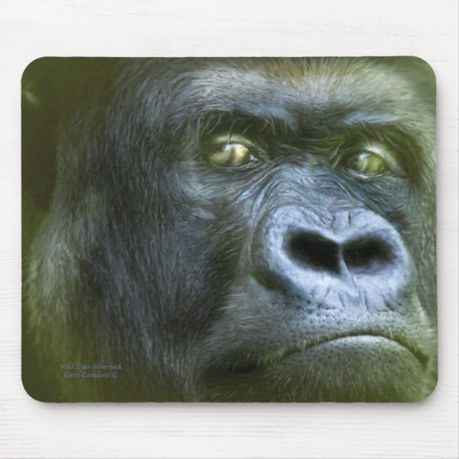 Olhos selvagens - Silverback Mousepad (Frente)