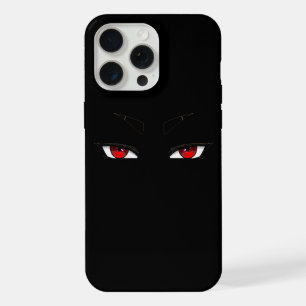 Olhos vermelhos aguçados de anime no case do iPhon