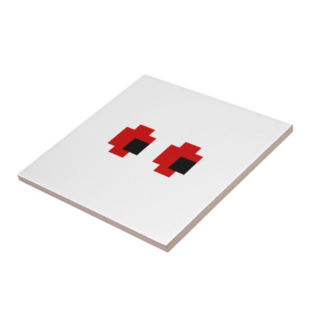 Olhos Vermelhos Brancos de 8 Bits (Lateral)
