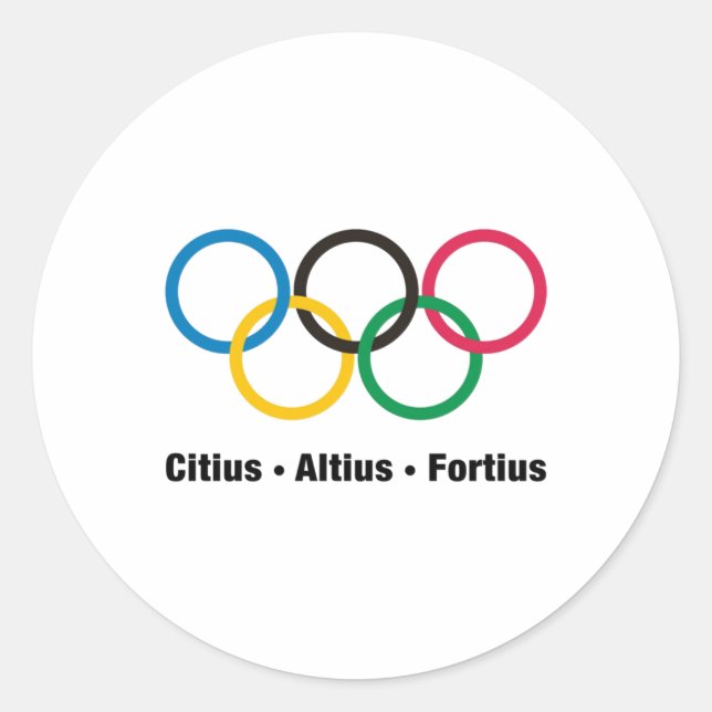 Olimpiadas com adesivo do slogan da Olimpiadas (Frente)