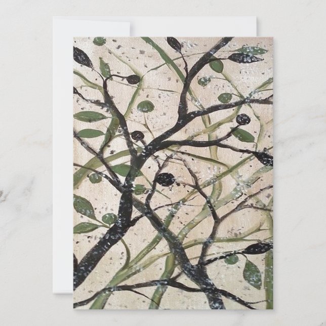 Olive Branch Abstrato Art (Frente)