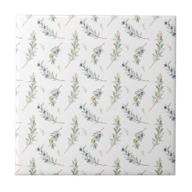 Olive Branch Botanical Rustic Pattern (Frente)