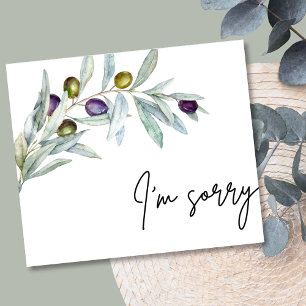 Olive Branch, sinto muito.