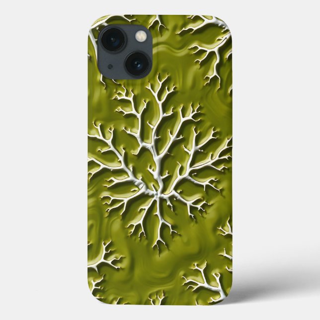 Olive Embossed Branch iPhone Case Style (Verso)