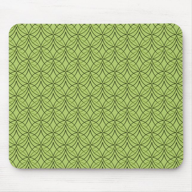 Olive Green Metro Retro Mousepad (Frente)