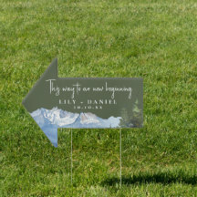 Olive Green Mountain Wedding This Way Arrow
