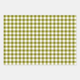 Olive Green Plaid Gingham