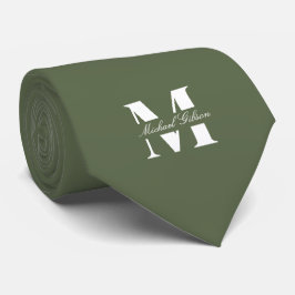 Olive Verde | Gravata de Groomsmen de Casamento co