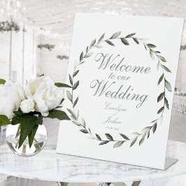 Olive Wreath Bem-Vindo Ao Nosso Elegante De Casame