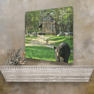 Oliver Cabin Bear Canvas