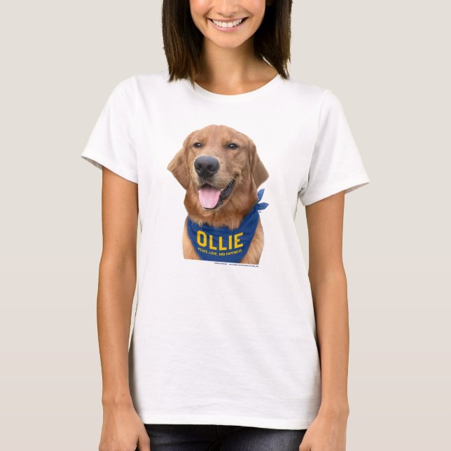 Ollie, a camiseta fotográfica feminina do cão sort (Frente)