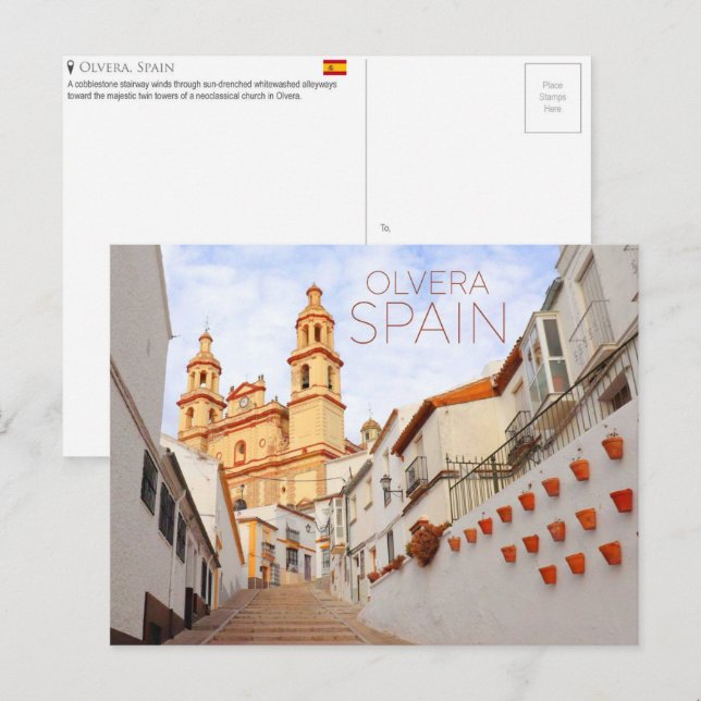 Olvera, Espanha Cartão Postal de Viagem (Frente/Verso)