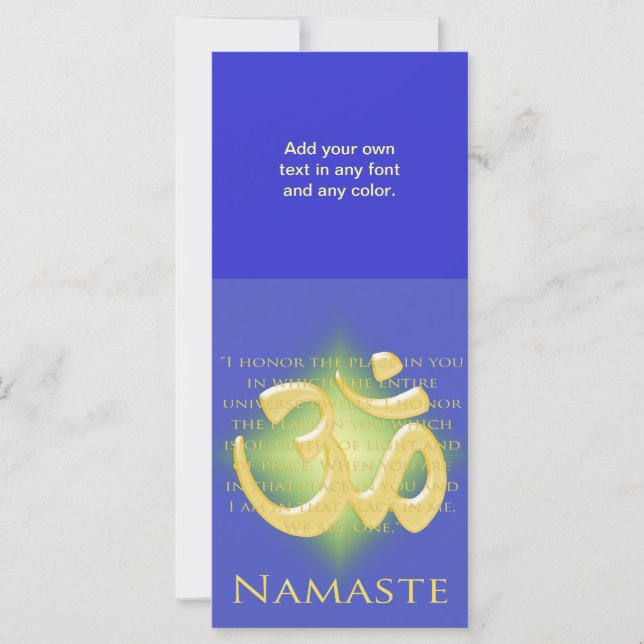 Om em Azul e Dourado - Namaste (Frente)