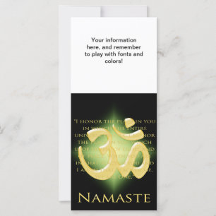 Om em Preto e Dourado - Namaste