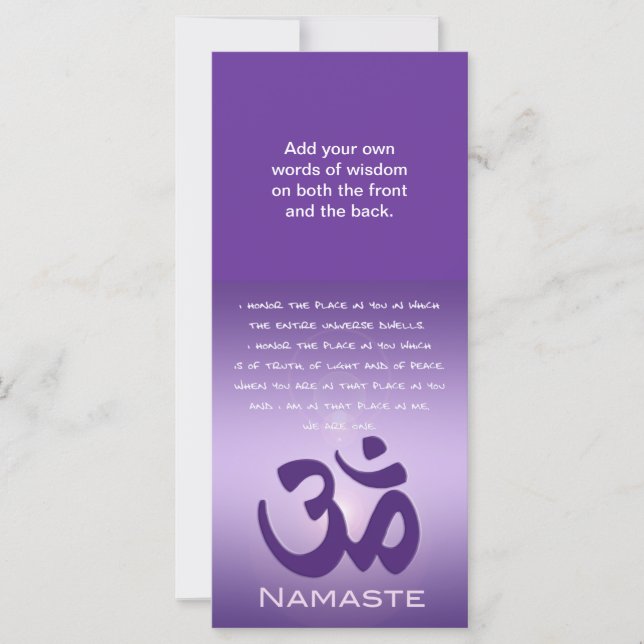 Om em Purples - Namaste (Frente)