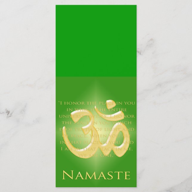 Om em Verde e Dourado - Namaste (Frente)