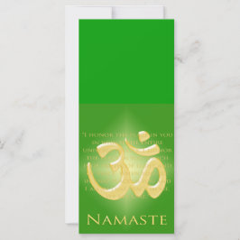 Om em Verde e Dourado - Namaste
