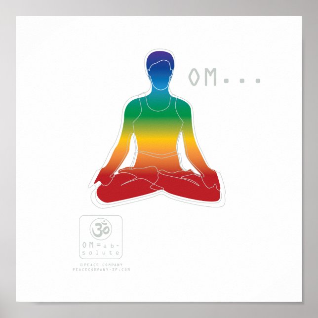 OM Lotus Chakras Poster (Frente)